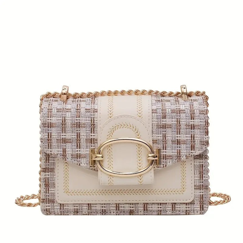 PU Crossbody Bag, Small Fragrance Style, Women's Shoulder Bag, Emotional Chain Small Bag