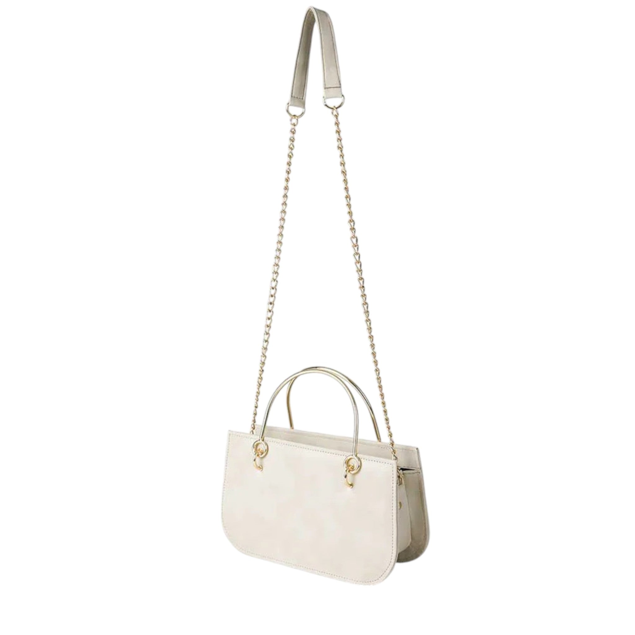 Corvette Beige Plain Leather Bag