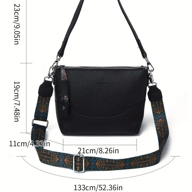 Women's Elegant Ethnic Embroidery Shoulder Strap Bag Large Capacity Crossbody Bag