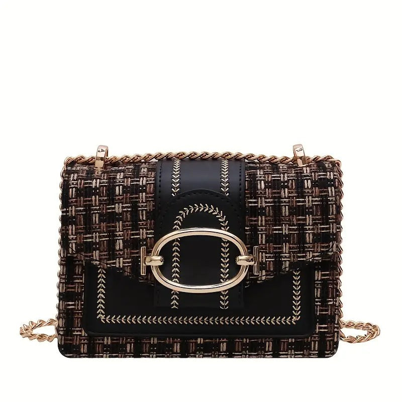 PU Crossbody Bag, Small Fragrance Style, Women's Shoulder Bag, Emotional Chain Small Bag